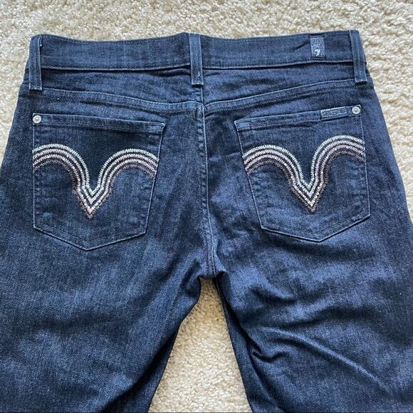 7 Dark Wash Straight Leg Jeans 29 - Picture 9 of 13